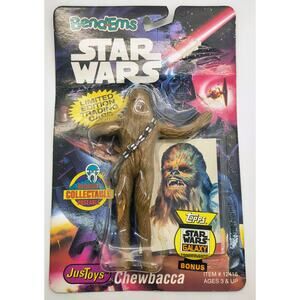 Star Wars Bend-Ems Chewbacca Action Figure Bendable 1993 JusToys Topps Sealed